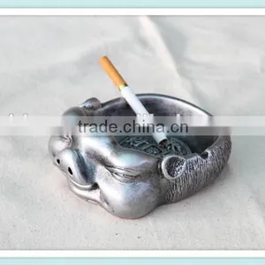Resin Vintage Style Pig Design Ashtray With Pig Shape thumbnail-3