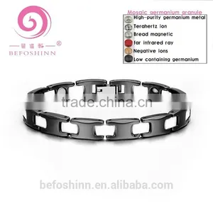 New Design Black Titanium Germanium Magnetic Tungsten Health Bracelet Fashion Jewelry thumbnail-1