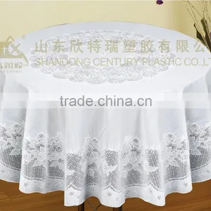 LACE PVC TABLECLOTH - ZT-805 RD150CM thumbnail-1