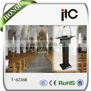ITC T-6236B Cheap Church Podium Lectern With Wireless Microphone thumbnail-1