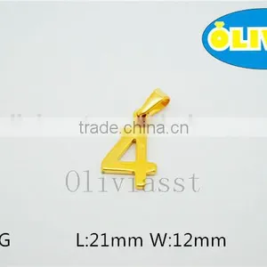 Olivia Wholesale High Quality 2016 Fashion 304 Stainless Steel 0-9 Lucky Number 8 Pendant New Year Gift thumbnail-5