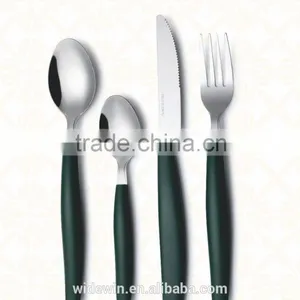 Stainless Steel Flatware Set With Plastic Handle, Different Color thumbnail-1