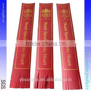Customized Factory Non-magnetic Printing PU Leather Bookmark With Tassel thumbnail-1