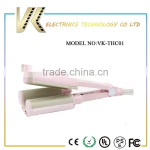 Japan Design Pink Digital Professional LCD Triple Barrel Hair Curler thumbnail-6