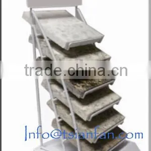 SR036-1 New Style Metal Waterfall Stone Desktop Display Stand thumbnail-1