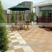 WPC Outdoor Interlocking Grooved Easy Install DIY Deck Tile thumbnail-1