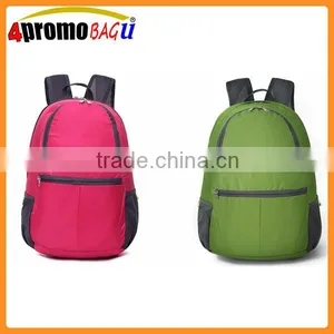 Factory Cheap Promotion Nylon Foldable Bag Folding Backpack thumbnail-3