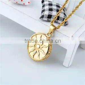 Newest Gold Plated Stainless Steel Sun Shape Pendant thumbnail-1