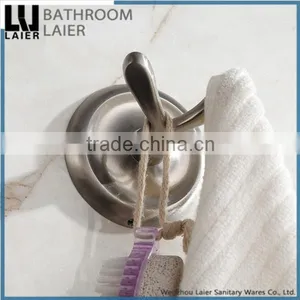 Fancy Decorative Zinc Alloy Brushed Nickel Bathroom Accessories Wall Mounted Robe Hook thumbnail-2