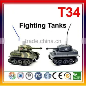 Real Life T34&Tiger1 Mini Fighting RC Tanks thumbnail-1