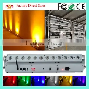 Three Years Warranty Slim Pixel Bar Rechargeable Linear Backdrop 6in1 RGBWAUV 12pcs 18w Wireless DMX Battery Powered LED Light thumbnail-1