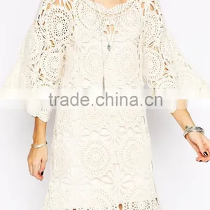 High Fashion Design Hand -made Sweater Dress Crochet Dress Tunic Sweater Dress thumbnail-3