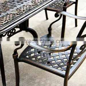 2016 Hot Selling New Design Cast Aluminum 4 Seats Square Garden Set thumbnail-5