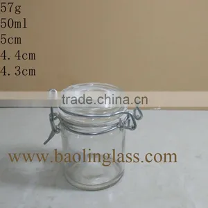 50ml 150ml 200ml 350ml Wide Mouth Swing Top Glass Jar thumbnail-1
