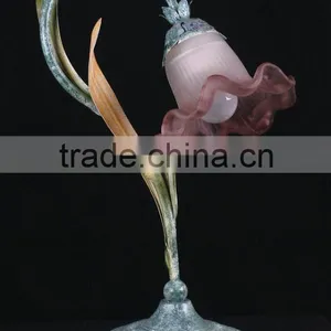 Traditional Glass Shade Table Lamp Decorative Lighting thumbnail-1