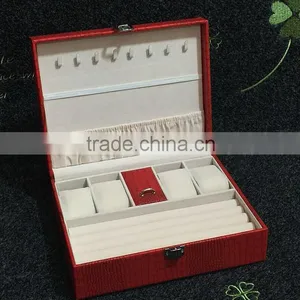 Chinese Factories Wholesale Custom Luxurious Leather Jewelry Box, White Beautiful Watch Box thumbnail-3