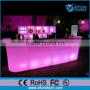 Party Illuminated Led Light up Bar Table, Rechargeable Led Bar Counter thumbnail-1