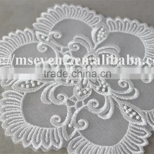 Wholesale White Color Flower Appliques Embroidery Patch for Ladies Dress thumbnail-4