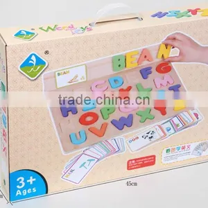 High Quality Wood Toy Alphabet Learning Puzzle for Preschool Children thumbnail-6