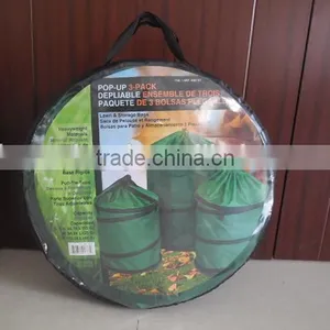 Green Heavy Pop up Garden Bag With Plastic Bottom thumbnail-4