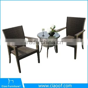 Synthetic Rattan 2 Seater Coffee Shop Cafe Rattan Furniture Wholesale thumbnail-4