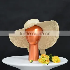 Fashion Golden Egghead Female Mannequin Head Fiberglass Display For Cap thumbnail-5