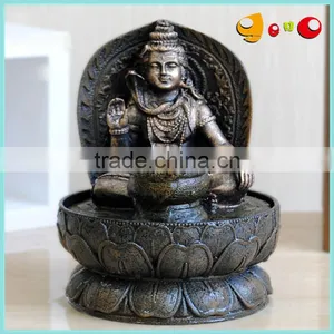 Black Colour Fengshui India Buddha Water Fountain With Light thumbnail-1