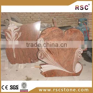 Tombstone With Rose Flower Carving thumbnail-1