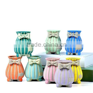 Indoor Decor Small Hand-painted Ceramic Flower Pots for Succulent Plants thumbnail-1