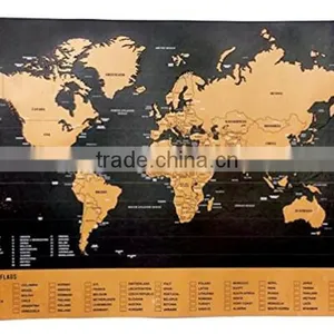 Travel Inspired Scratch Wanderlust Poster Map With 229 Travel Stickers thumbnail-2