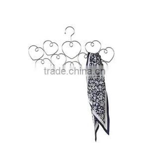 10-loop Belt Tie Bra Scarf Hanger and Multi-Purpose Closet Space Saving Organizer Holder, Chrome thumbnail-3
