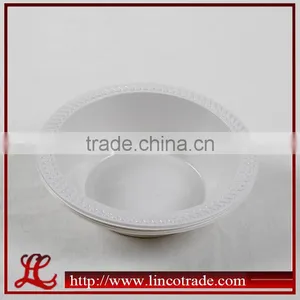 White Round Disposable Plastic Bowl thumbnail-3
