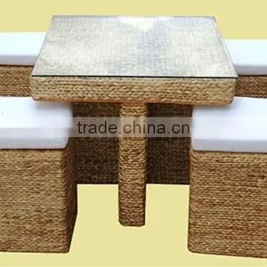 Polly Rattan Round Stools and Table thumbnail-1