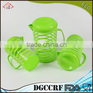 NBRSC Kitchen Home 4 Pcs Plastic Drinking Water Cups With Teapot thumbnail-3