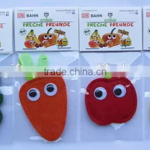 Hot Sale Eco Friendly New Products Promotional Gift Wholesale Ornaments Felt Fabric Apple Bug Carrot and Pear on Express thumbnail-1
