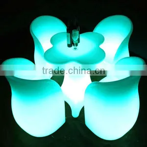 Best Seller Rechargeable 62*66*82cm LED Tables and Chairs for Outdoor Party / Luminous Theme Festival Item thumbnail-5