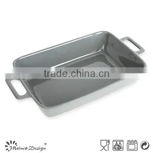 Hot Sale Round Ceramic Stoneware Oven Safe Baking Tray thumbnail-1
