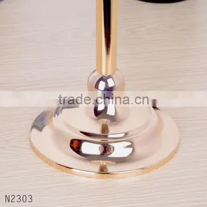 2016 New Design Morning Glory Crystal Candlestick Metal Plated Candle Holder Home Decoration thumbnail-6