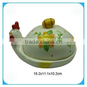 Easter Chicken Ceramic Art Craftwork Plate thumbnail-1