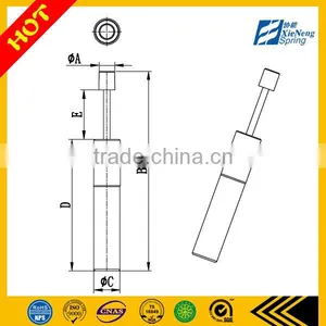 HCL-26 HCL-30 Stainless Liner Vibration Damper Trash Can Damper Motion Control Damper Gas Spring thumbnail-2