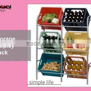 Storage Metal Shelving Stainless Steel Food Display Rack Drink Display Rack thumbnail-1