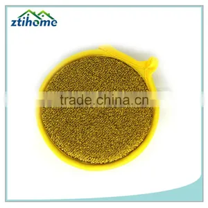 2 Pcs Sponge Metallic Dishcloths Round Scrubber Scouring Pad thumbnail-3