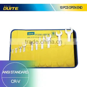 10 Pcs Mirror Surface Double End Wrench Set,ANSI Double Open End Wrench Set,metric CR-V Anti-rust Double Open End Wrench Set thumbnail-1