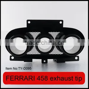 Auto Tuning Stainless Steel Sportycar Exhaust Tips for Ferrari 458 Carbon Fiber thumbnail-1