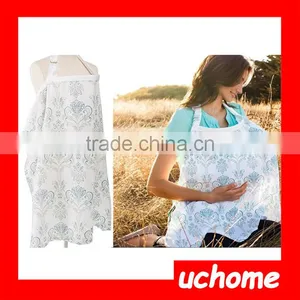UCHOME OEM Outdoor Colored Light Flower Printed Musilin Breathable And Light Weight Baby Feeder Udder Cover thumbnail-3