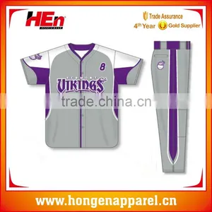 Hongen Apparel Latest Design Cheap Baseball Jersey Softball Jerseys With Softabll Pant thumbnail-1