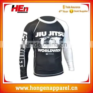 Hongen Apparel Sample of Your School's Logo Custom Long Sleeves MMA Rash Gaurd MMA Shorts thumbnail-1