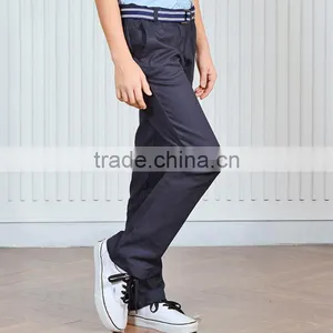 Wholesale Cotton Khaki School Pants With Elastic Waist For Juniors Boys thumbnail-3