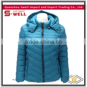 Wholesale Customized Size Blue Quilted Jackets thumbnail-1