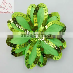 Sequin Lime Green Daisy Flowers thumbnail-1